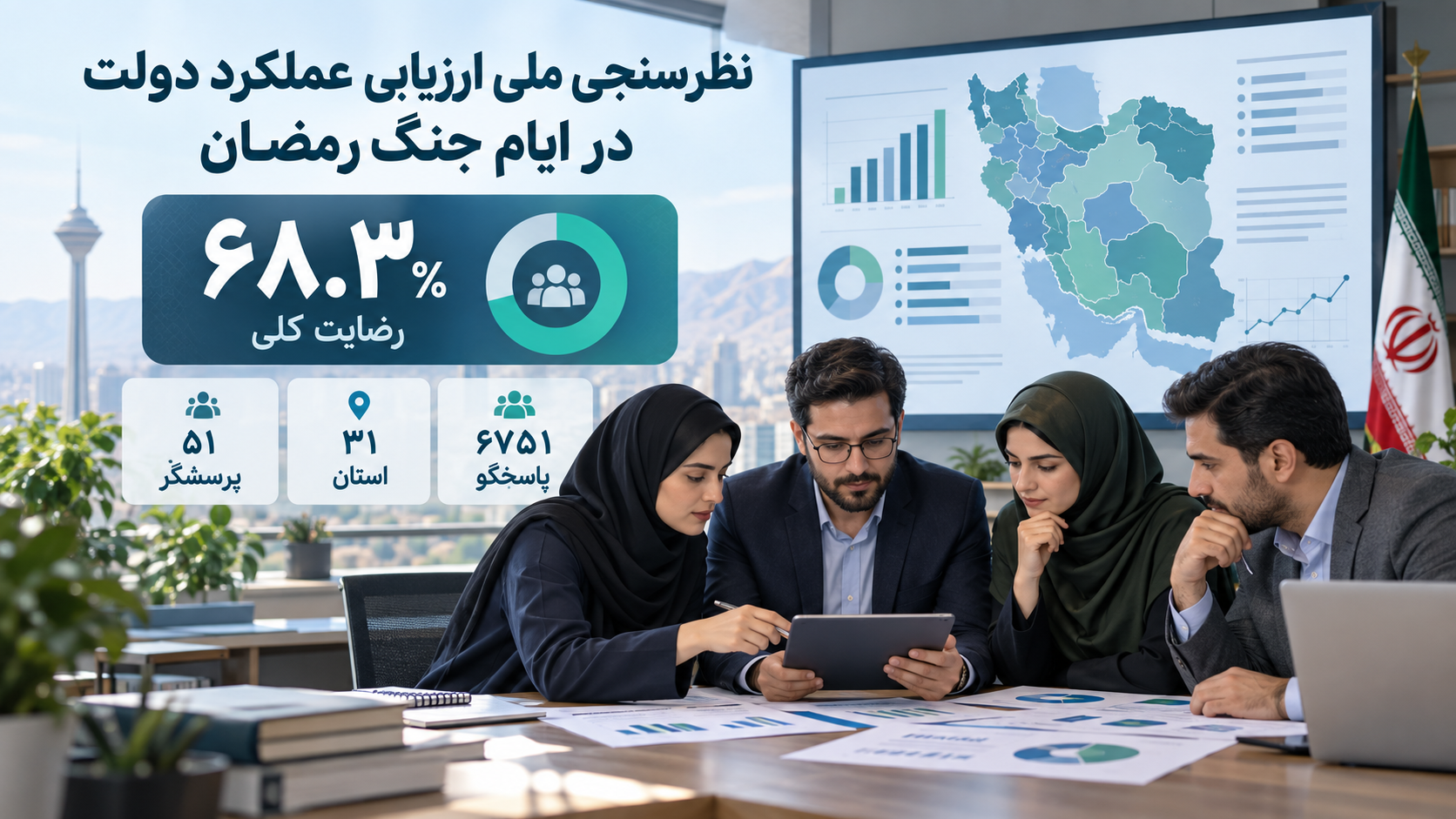 ارزیابی مثبت مردم ار عملکرد دولت در ایام جنگ